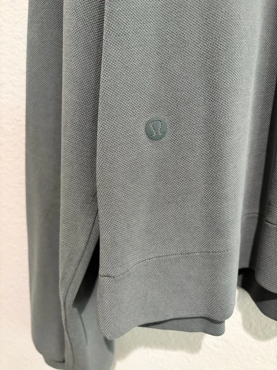 Lululemon Softstreme Pique Oversized Long-Sleeve Polo Shirt Palm Deco SZ S - Picture 9 of 13